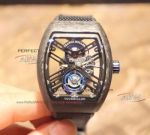 Perfect Replica Best Copy Franck Muller All Black Mens Watches 44mm 
